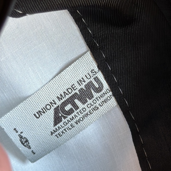 Pierre Cardin Double-Breasted Black Wool Blazer Coat Peak Gold Buttons USA 44S - Picture 13 of 16